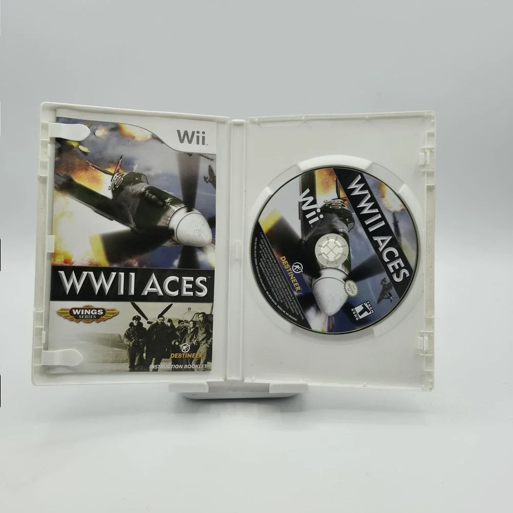 WWII Aces Nintendo Wii Video Game Complete CIB Wings Series Destineer Teen Retro